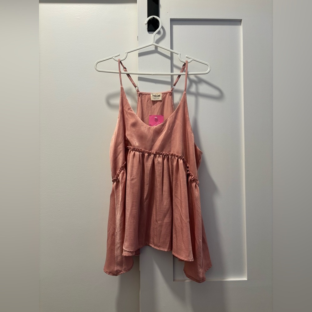 Peach Love California Blush Pink Ruffle Top